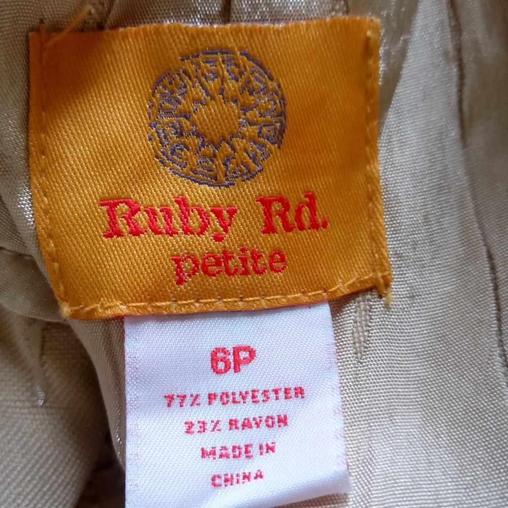 Vintage Ruby Rd. Light Cream Button-Front Jean Jacket - Picture 4 of 5
